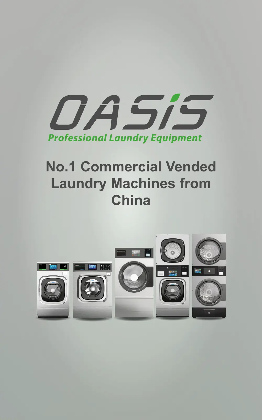 Oasis vended laundry machines banner for mobile view.