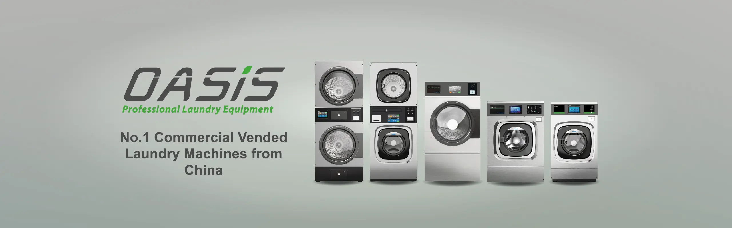 Oasis vended laundry machines banner.