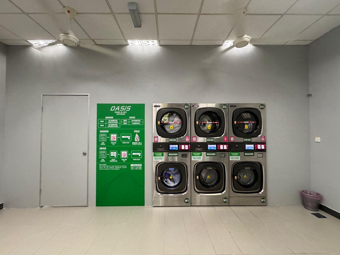 University laundromat at University of Nottingham Malaysia – Nexus Building.
