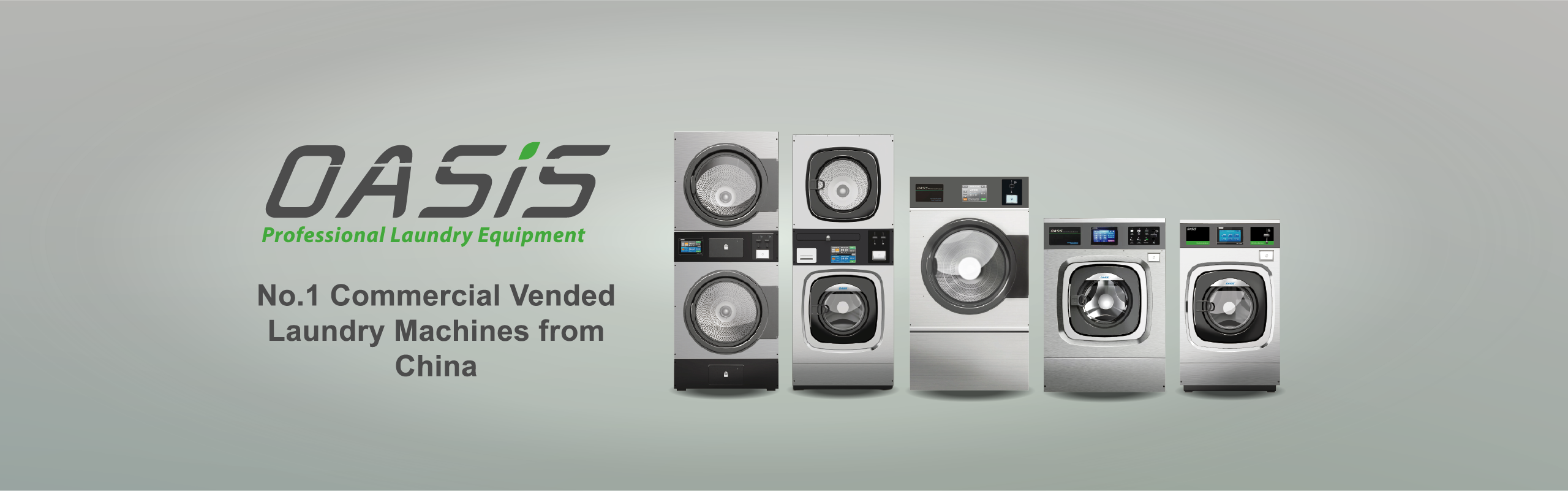 Oasis vended laundry machines banner.